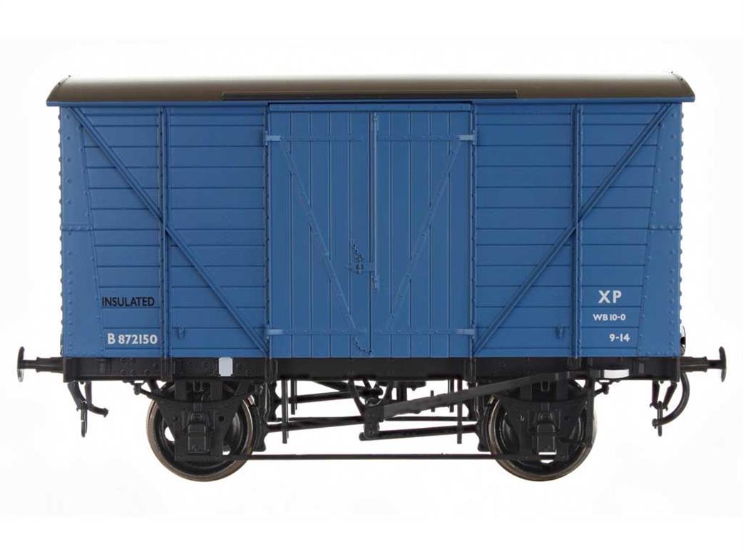 Dapol O Gauge 7F-057-005 BR B872150 Diagram 1/251 12-Ton Insulated Meat Van Blue Livery RTR