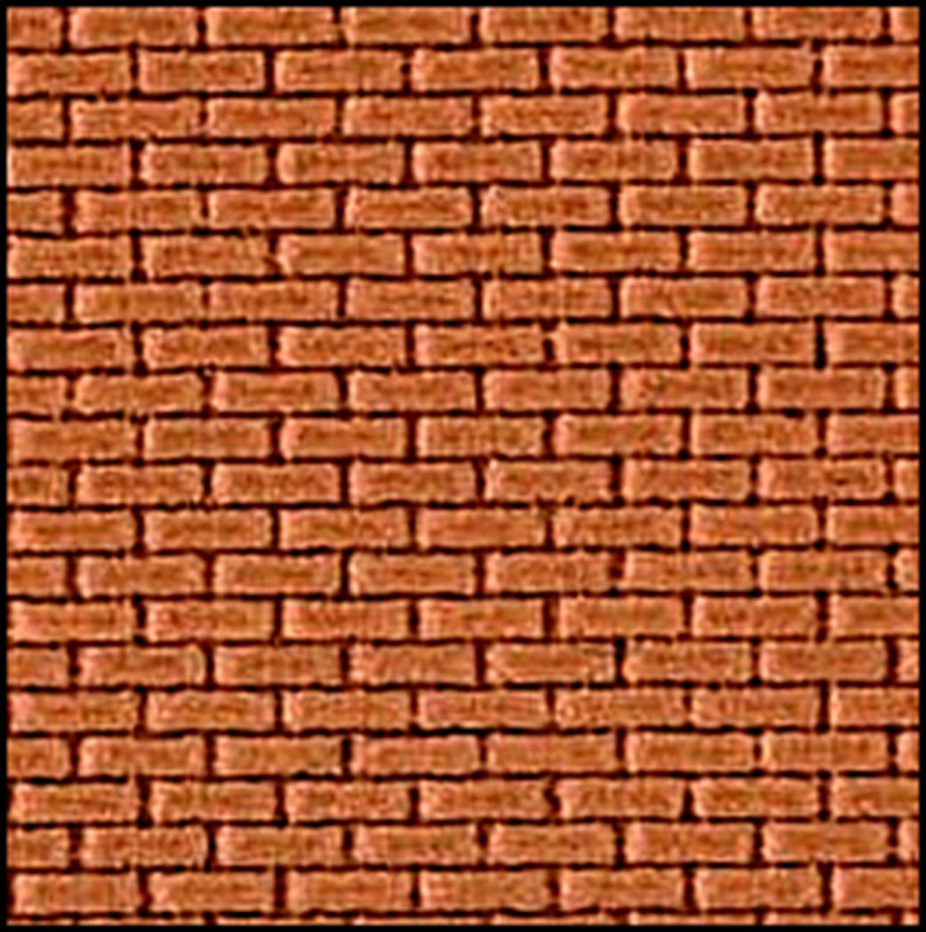 South Eastern Finecast O Gauge FBS701B 7mm Scale Plain Bond Brick Embossed Styrene Sheet Brick Red