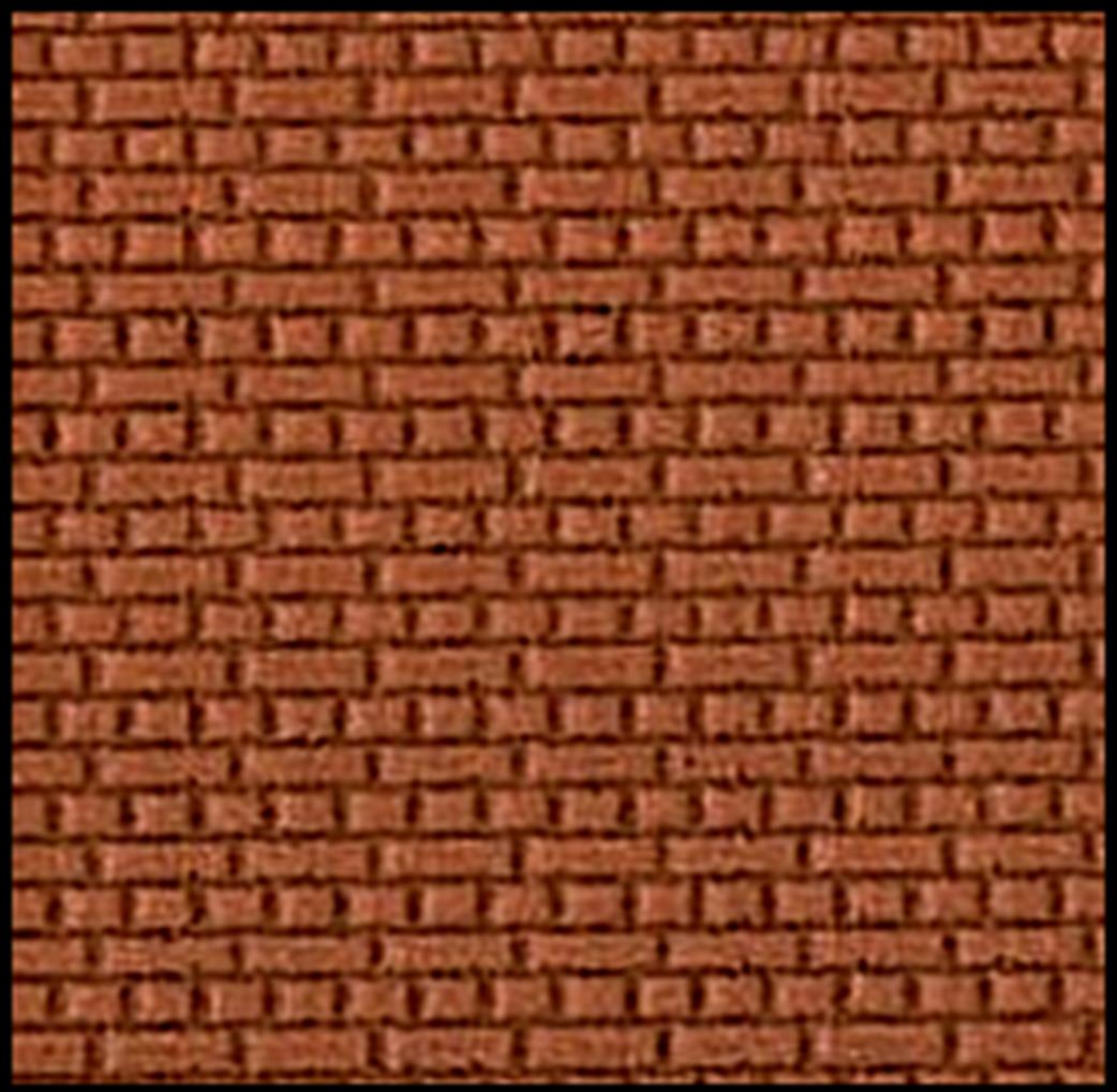 South Eastern Finecast O Gauge FBS708B 7mm Scale English Bond Brick Embossed Styrene Sheet Red Brick