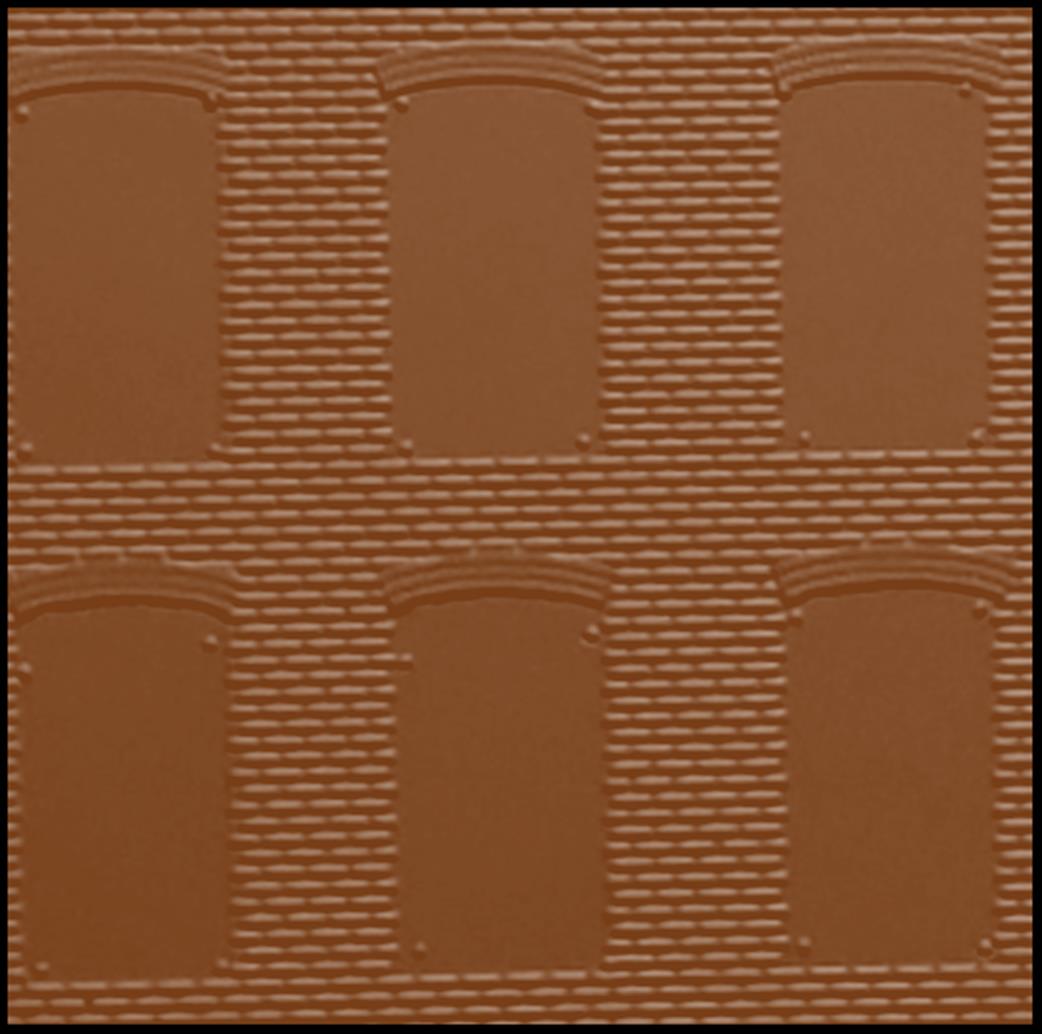 South Eastern Finecast O Gauge FBS724B 7mm Scale Warehouse Frontage Embossed Styrene Sheet Brick Red