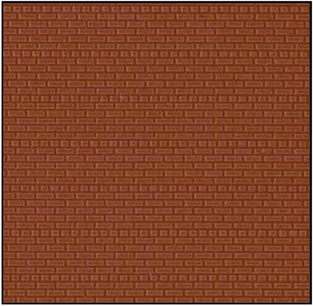 South Eastern Finecast N FBS214B 2mm Scale American Bond Brick Wall Embossed Styrene Sheet Brick Red