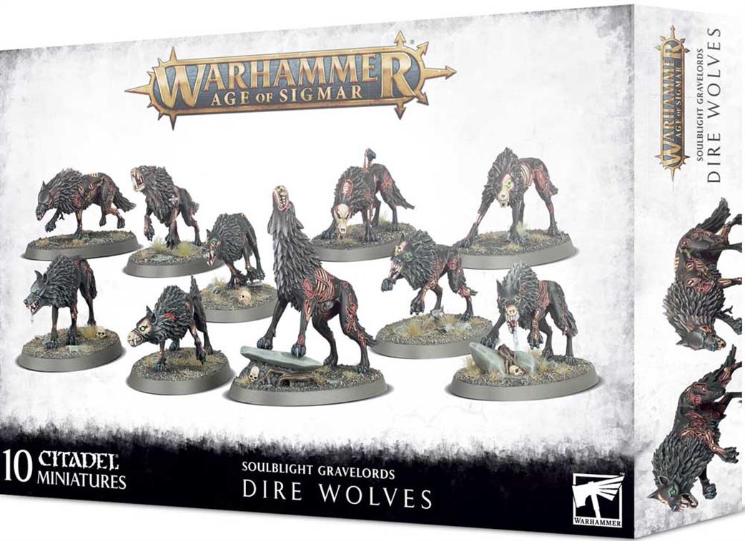 Games Workshop 28mm 91-45 Soulblight Gravelords Dire Wolves