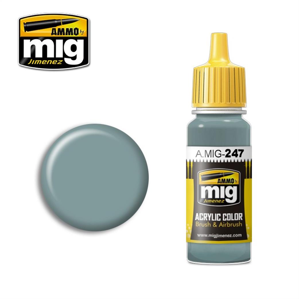 Ammo of Mig Jimenez  A.MIG-247 247 RLM 78 Light Blue 17ml Acrylic Color Paint