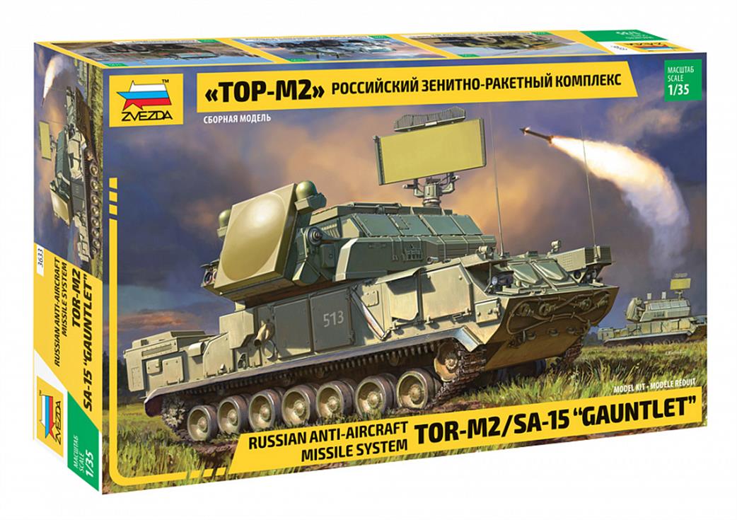 Zvezda 1/35 3633 TOR-2M / SA-15 Gauntlet Russian Anti Aircraft Missile Sys Kit