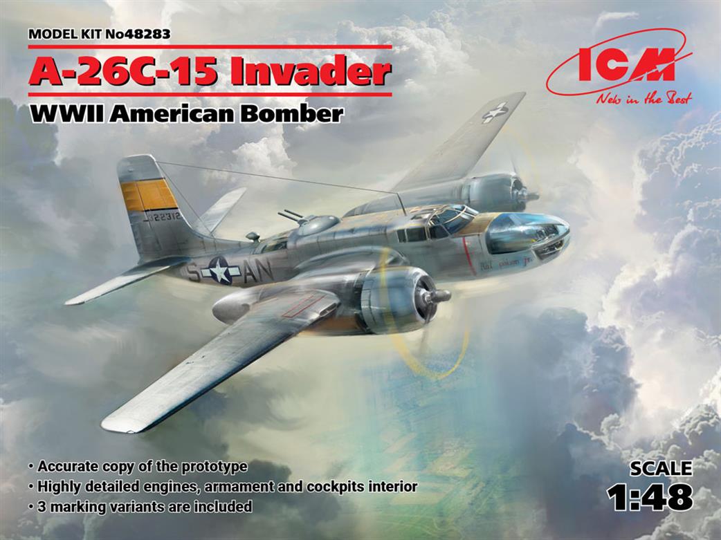 ICM 1/48 48283 Douglas A26C-15 Invader Aircraft Kit WW2