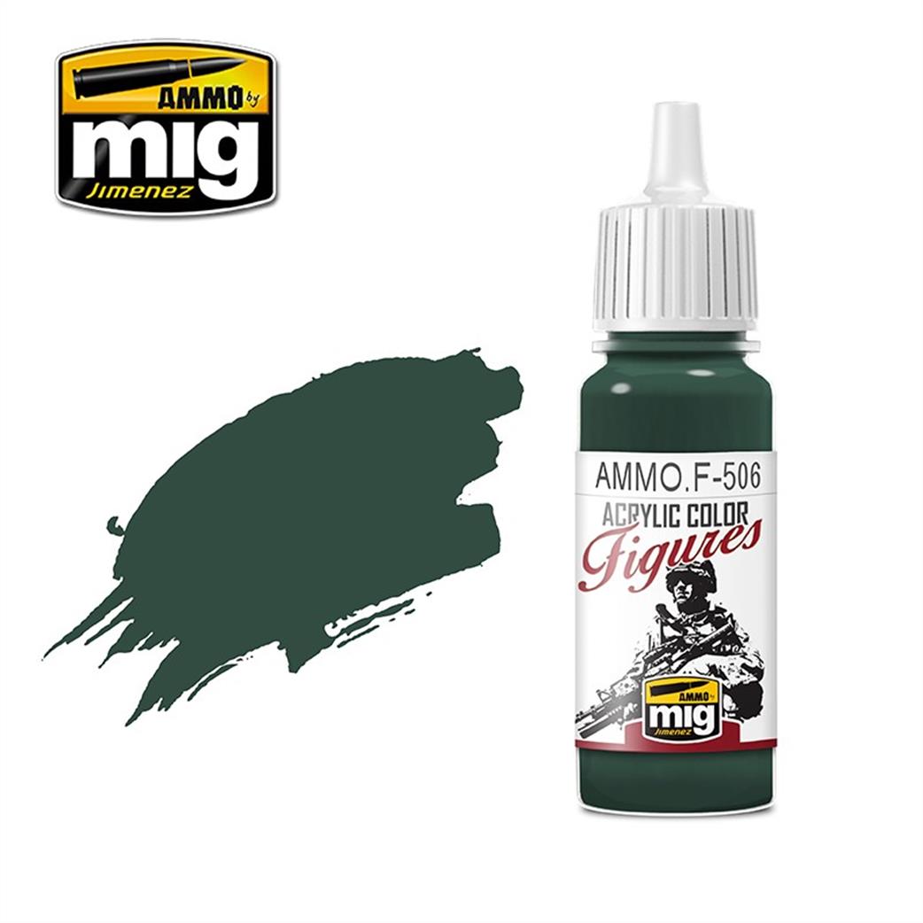 Ammo of Mig Jimenez  Ammo.F-506 Medium Russian Green FS-34092 17ml Acrylic Color Figures Paint