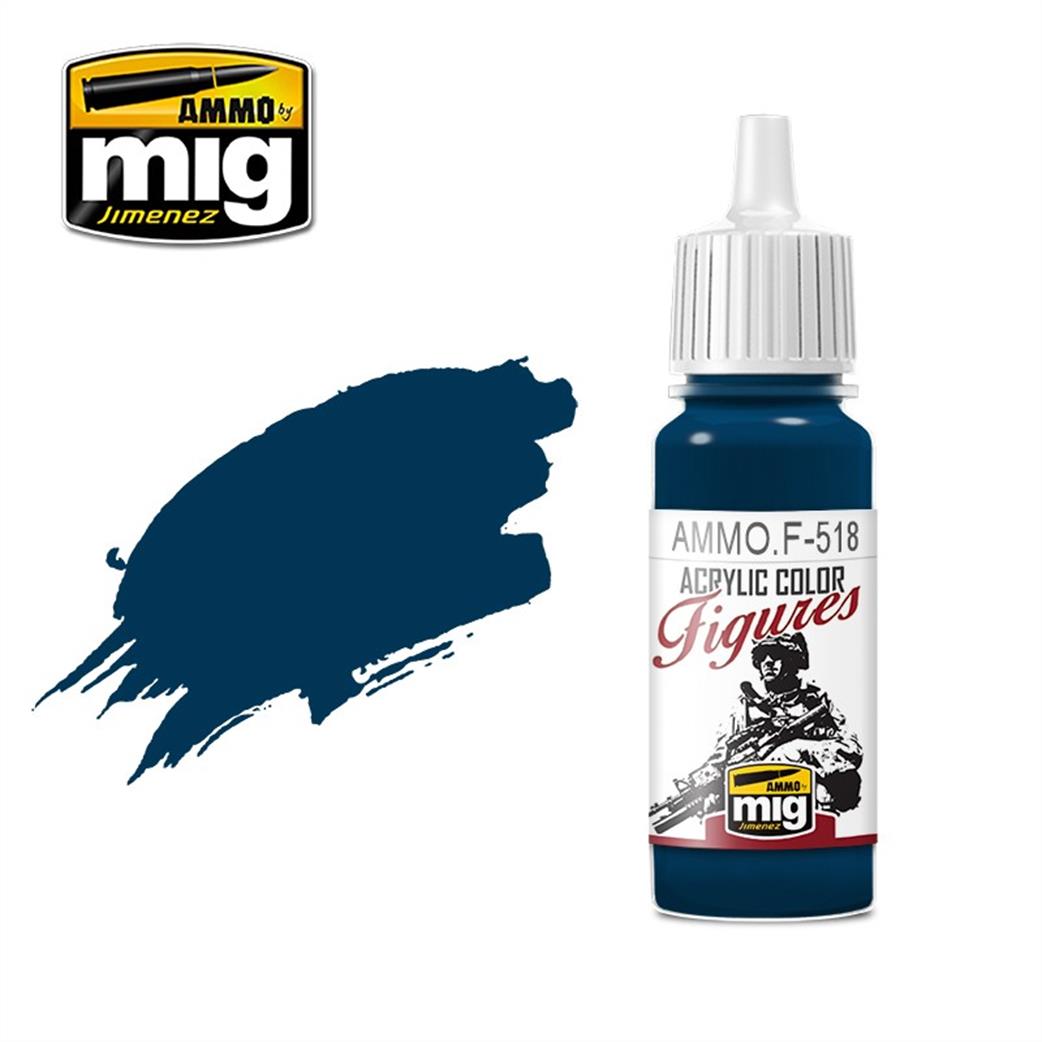 Ammo of Mig Jimenez  Ammo.F-518 Marine Blue 17ml Acrylic Color Figures Paint