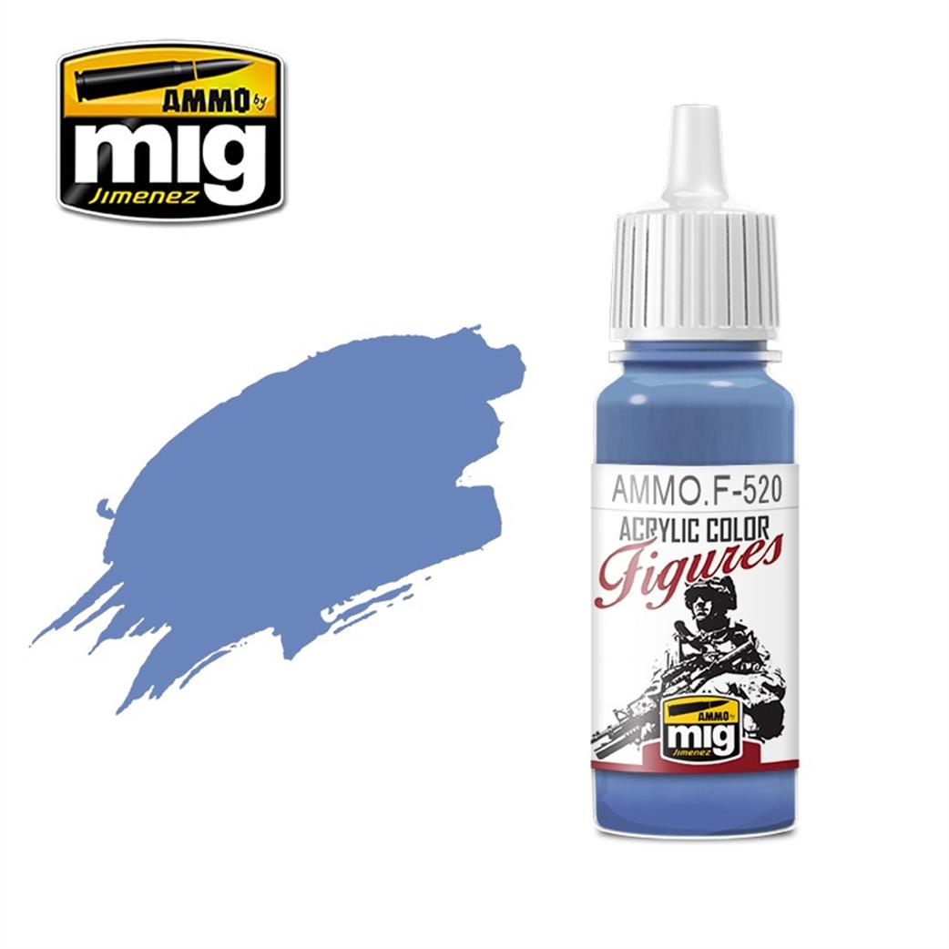 Ammo of Mig Jimenez  Ammo.F-520 Deep Cobalt Blue 17ml Acrylic Color Figures Paint