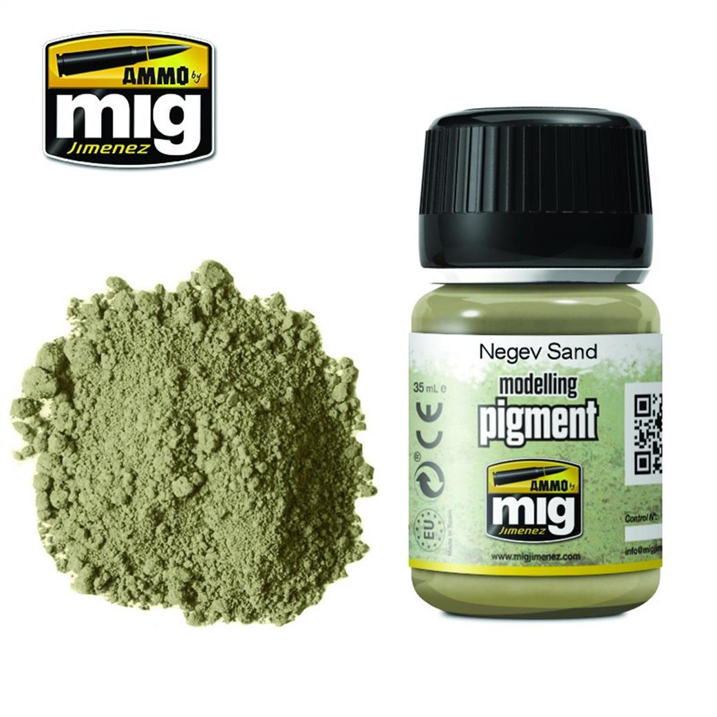 Ammo of Mig Jimenez  A.MIG-3024 Negev Sand Weathering Pigment 35ml Jar