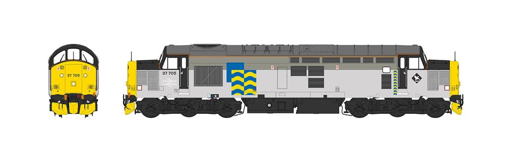 Heljan O Gauge 3763 Railfreight Petroleum Sector Grey 37705