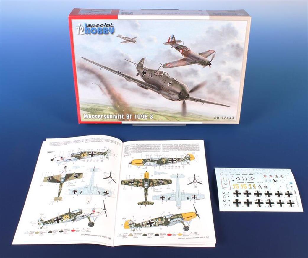 Special Hobby 1/72 72443 Messerschmitt BF109E-3 WW2 German Fighter kit