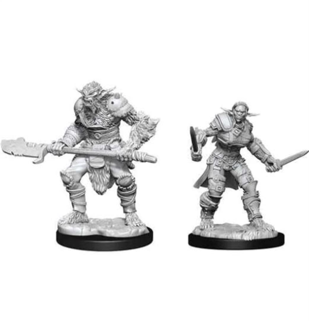 Wizkids  90311 Bugbear Barbarian Male & Bugbear Rogue Female: D&D Nolzur's Marvelous Unpainted Miniatures