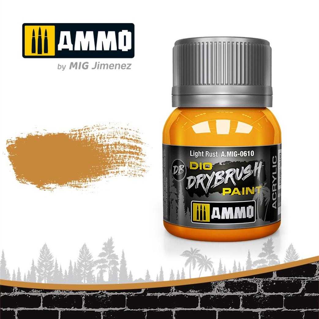 Ammo of Mig Jimenez  A.MIG-0610 Light Rust Special Dio Drybrush Paint 40ml Pot