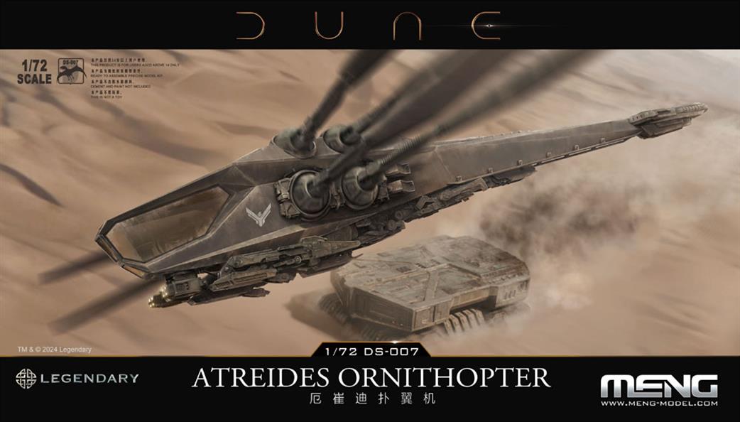 Meng 1/72 DS-007 Atreides Ornithopter from the Film Dune Plastic Kit