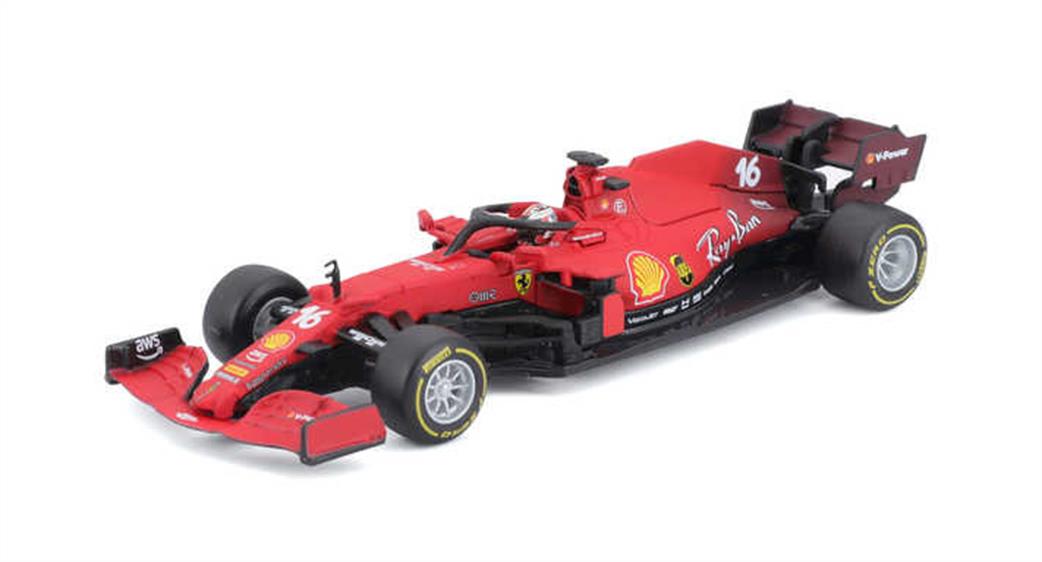 Burago 1/43 B18-36828L F1 2021 Ferrari Sf21 Leclerc