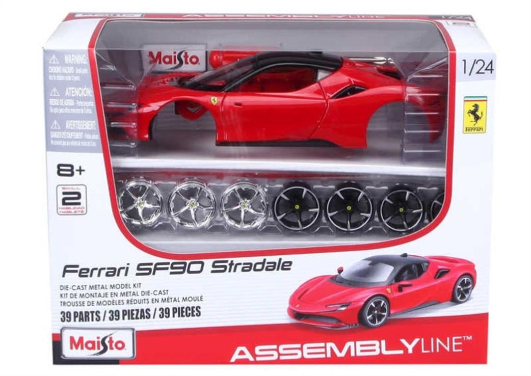 Maisto 1/24 M39137 Ferrari Sf90 Stradale Diecast Car Kit