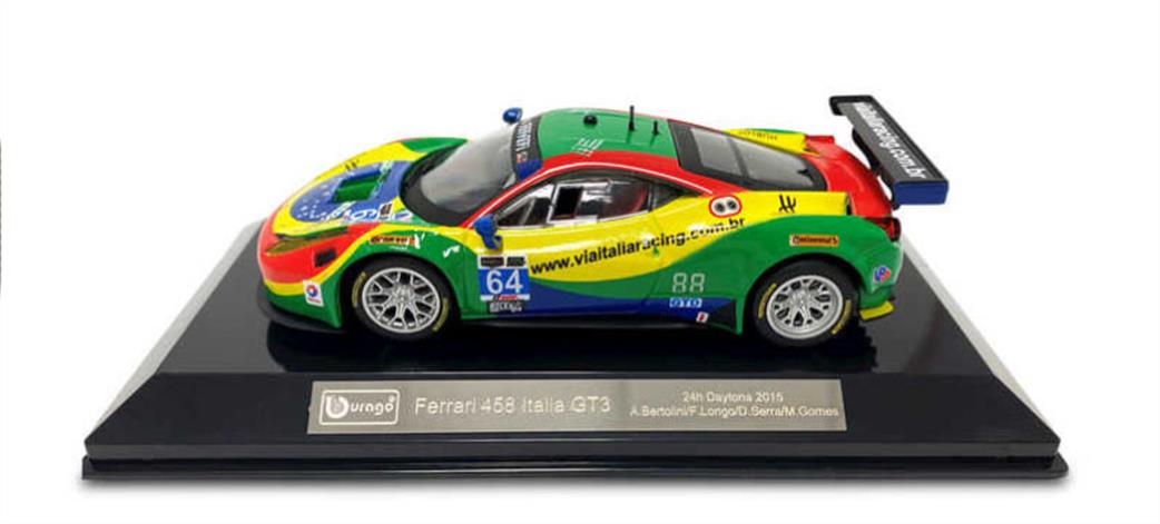 Burago 1/43 B18-36305 Ferrari Racing 458 Italia Gt3 2015 Diecast Model