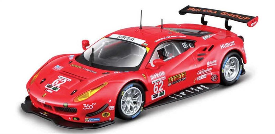 Burago 1/43 B18-36301 Ferrari Racing 488 Gte 2017 Diecast Model