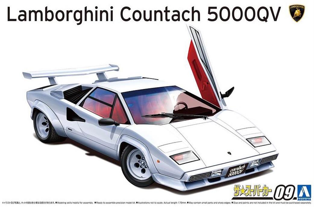 Aoshima 1/24 20206 Lamborghini Wolf Countach V1 Kit