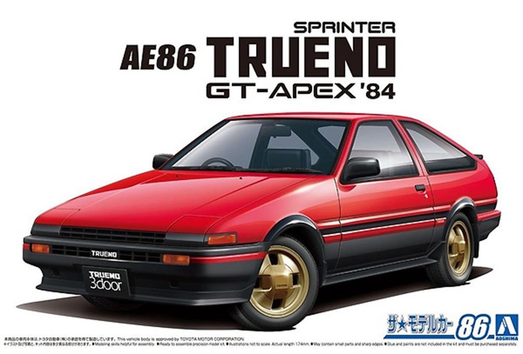 Aoshima 1/24 05969 Toyota AE86 Trueno 1984 Car Kit