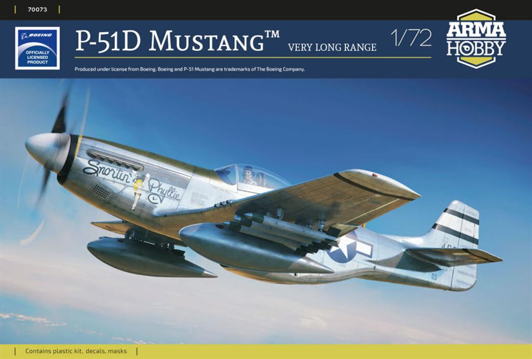 Arma Hobby 1/72 70073 P-51D Mustang VLR WW2 American Fighter Kit