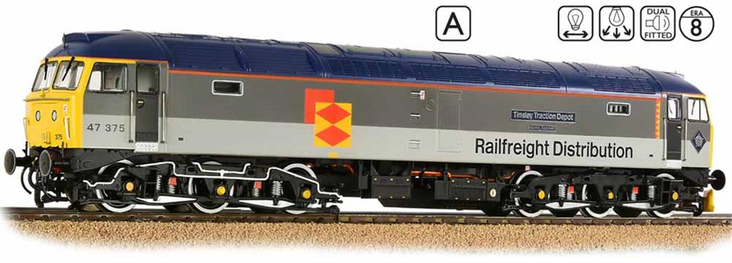 Bachmann OO 35-419SF BR 47375 Tinsley Traction Depot Railfreight Dristribution Triple Grey New High-Spec Tooling DCC & Sound