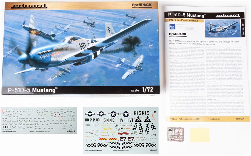 Eduard 1/72 70171 P-51D-5 Mustang WW2 Fighter Plastic Kit Profipak