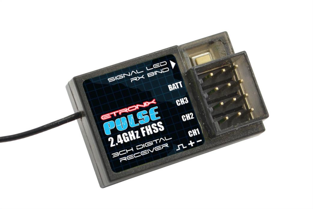 Etronix  ET1153 Pulse 2.4Ghz 3 Channel Receiver For ET1116