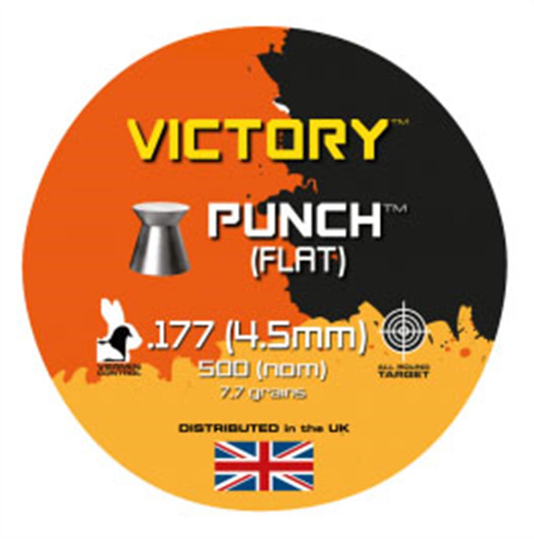 SMK  SNPunch177 Victory Punch Flat .177 Airgun Pellets tin of 500