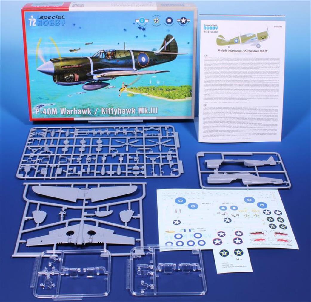 Special Hobby 1/72 72382 Curtiss Warhawk Kittyhawk Mklll  Fighter Aircraft Kit