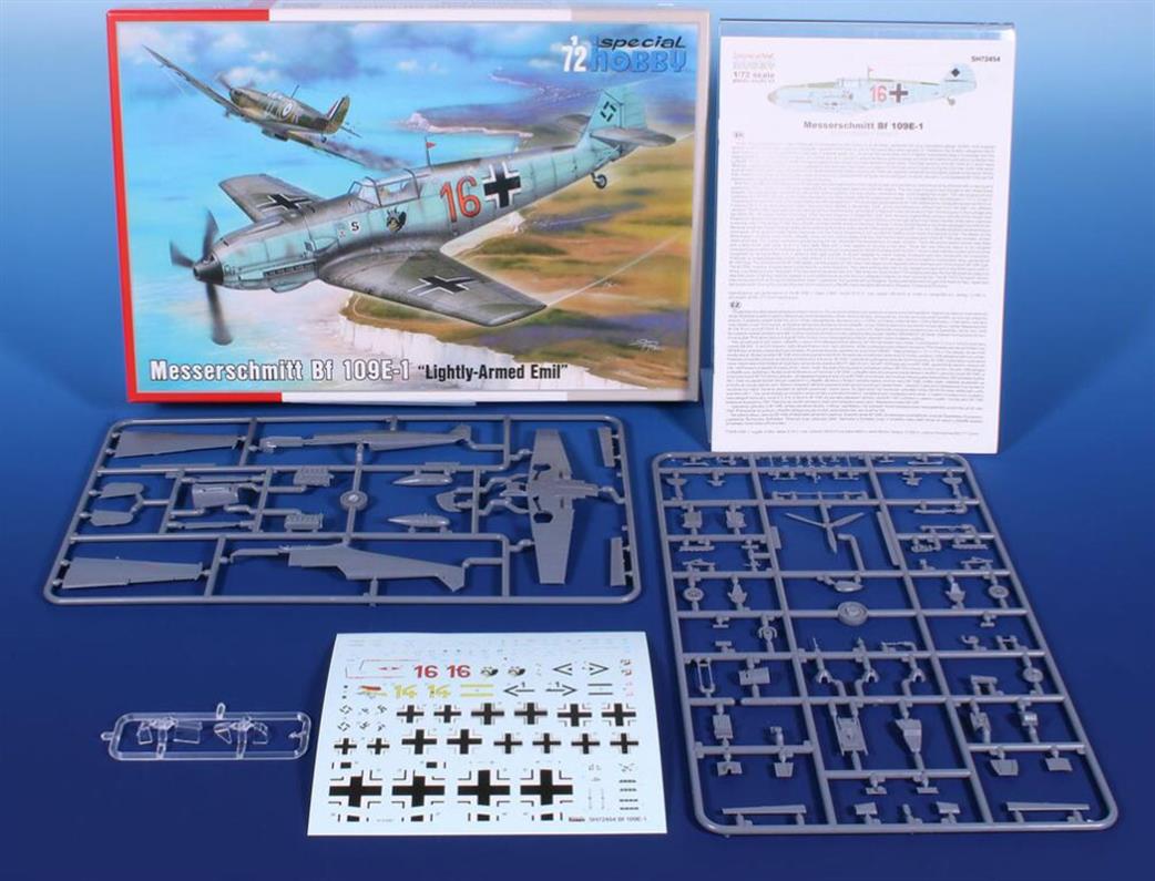 Special Hobby 1/72 72454 Messerschmitt Bf-109E-1 lightly Armed Emil WW2 Fighter Plastic Kit