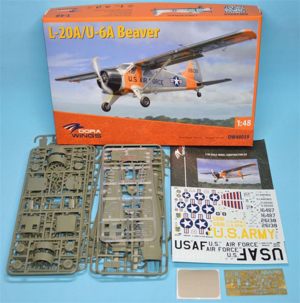 Dora Wings 1/48 DW48059 L-20A/U-6A Beaver USAF Plastic Kit