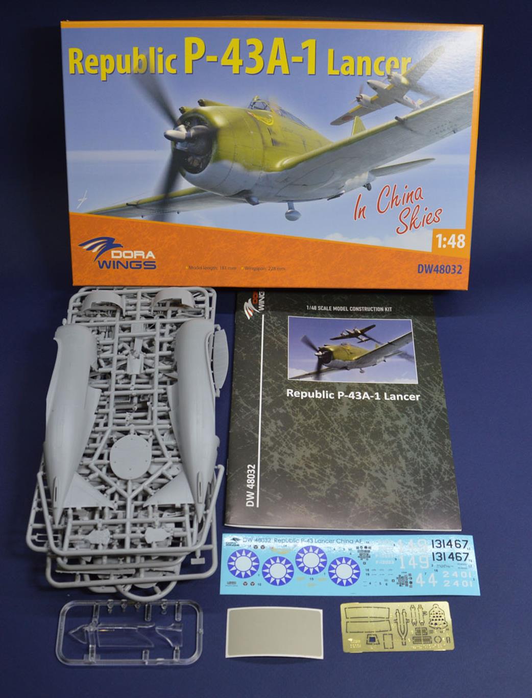 Dora Wings 1/48 48032 Republic P-43 A-1 Lancer Chinese Skies Plastic Kit