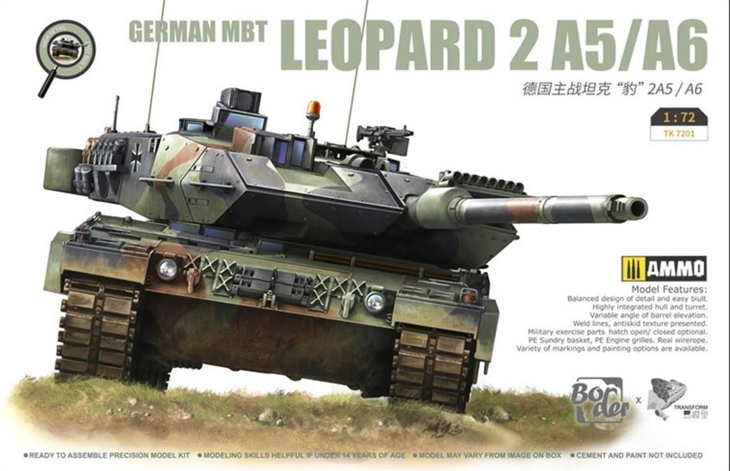 Border Models 1/72 TK7201 German Leopard 2 A5/A6 MBT Tank Kit