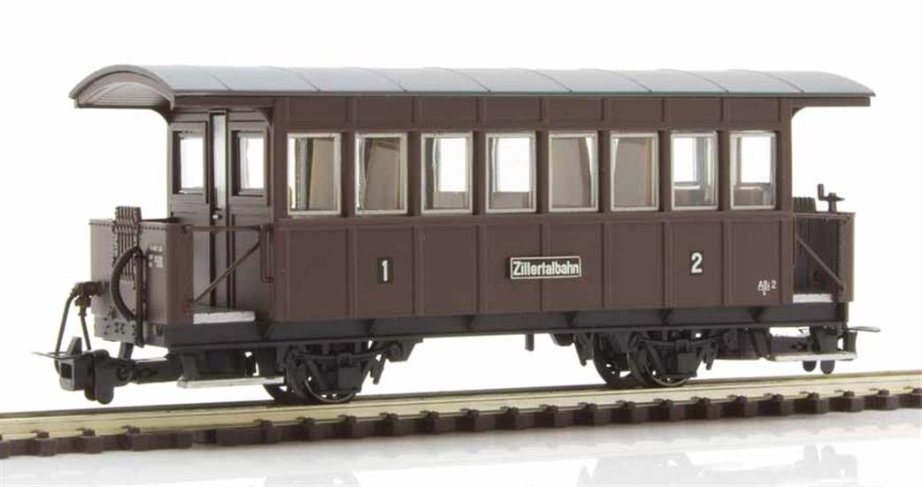 Liliput HOe/OO9 L344361 Zillertalbahn / Welshpool & Llanfair 4-Wheel Coach ABi2 Brown Livery Ep3