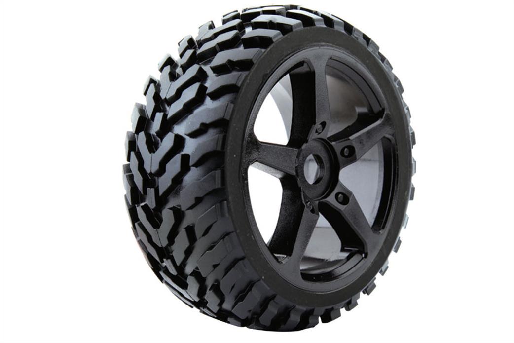 Fastrax  FAST1096B-0 ARROW Truggy MTD On 5 Spoke rims 0 offset