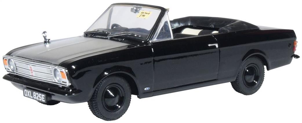 Oxford Diecast 1/43 43CCC004 Ford Cortina MkII Crayford Convertible Black/White