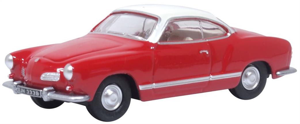 Oxford Diecast 1/76 76KG001 VW Karmann Ghia Henna Red/Pearl White