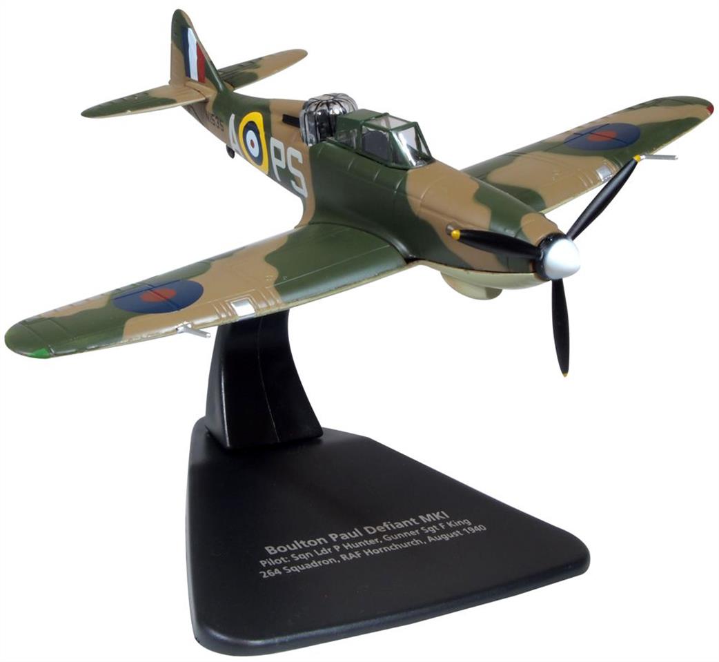 Oxford Diecast 1/72 AC109 Boulton Paul Defiant 264 Sqn. RAF Hornchurch 1940