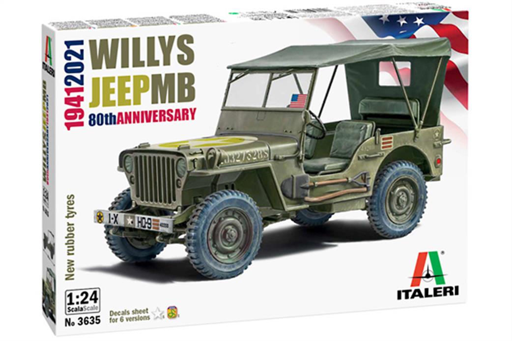 Italeri 1/24 3635 Willys Jeep MB