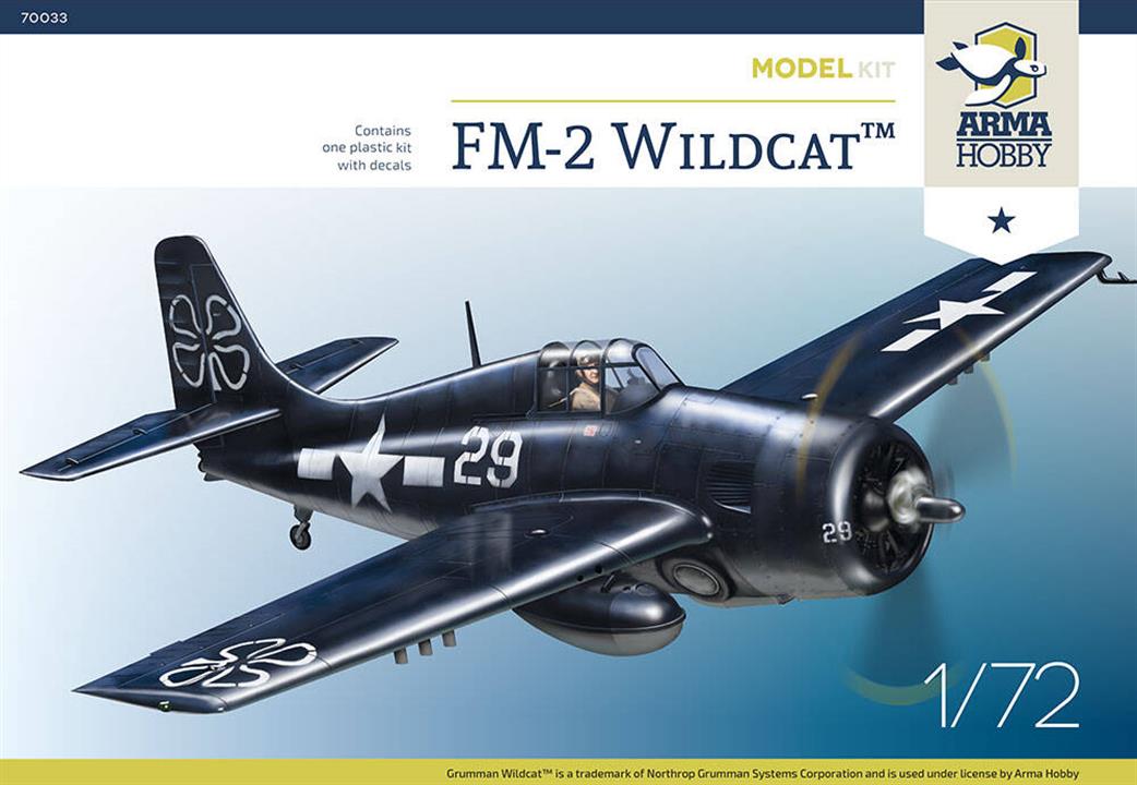 Arma Hobby 1/72 70033 FM-2 Wildcat Fighter Quality Plastic Kit
