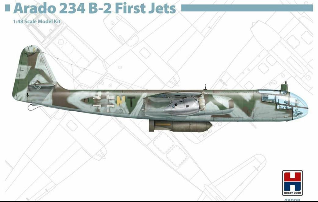 Hobby 2000 1/48 48009 Arado Ar234b-2 First Jets Blitz Bomber Plastic Kit