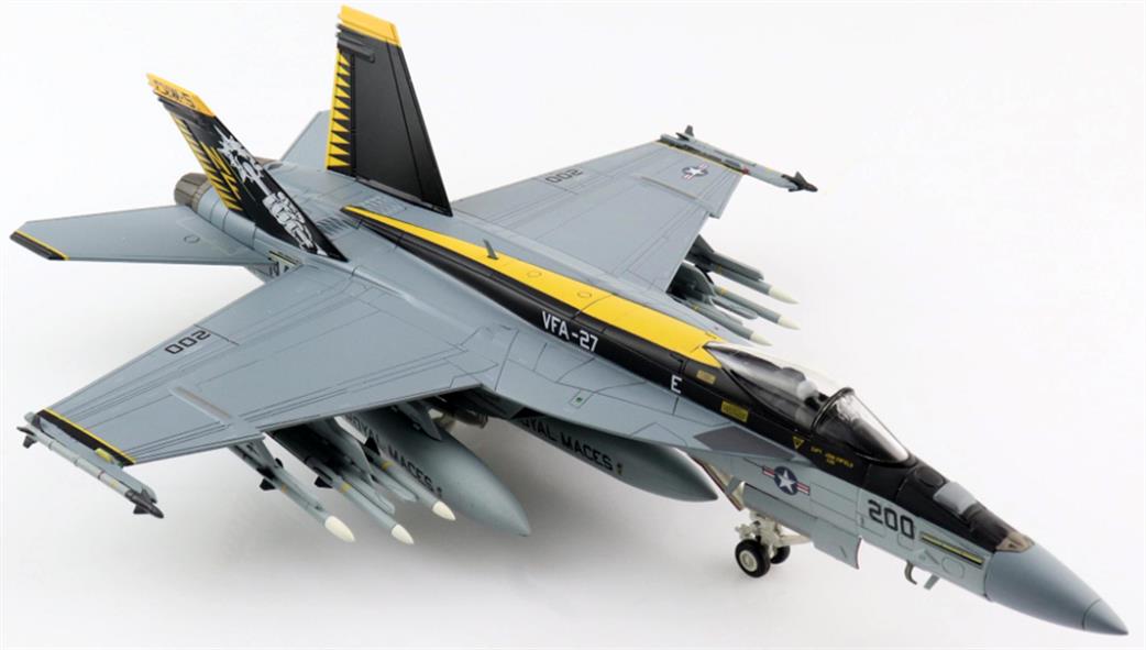 Hobby Master 1/72 HA5125 F/A-18E Super Hornet 168363, VFA-27 Royal Maces CVW-5 CAG USS Ronald Reagan Atusgi Air Base 2015