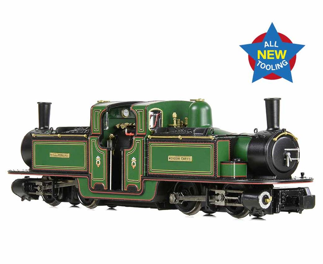 Bachmann OO9 391-100 Festiniog Railway Merddin Emrys Double Fairlie Locomotive Lined Green