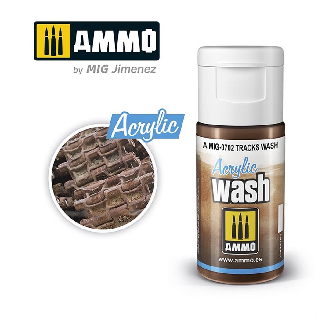 Ammo of Mig Jimenez  A.MIG-702 Tank Track Acrylic Weathering Wash