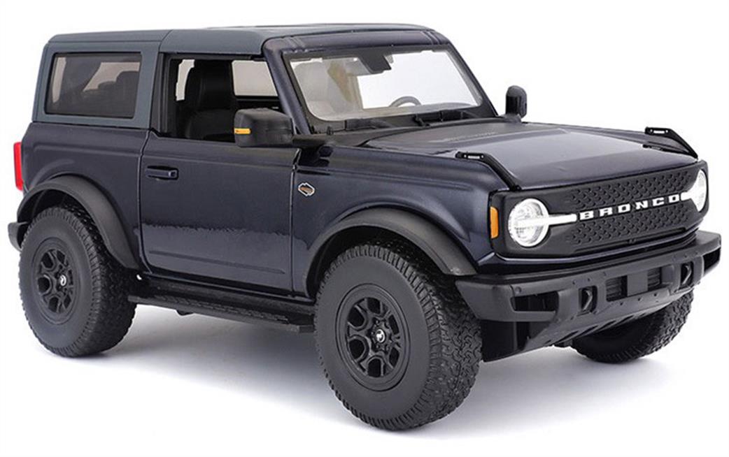 Maisto 1/18 M31456B 2021 Ford Bronco Blue Wildtrack Diecast Model