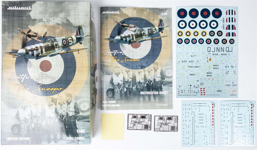 Eduard 1/48 11153 Spitfire Story The Sweeps Spitfire MKv Dual Combo Plastic kit