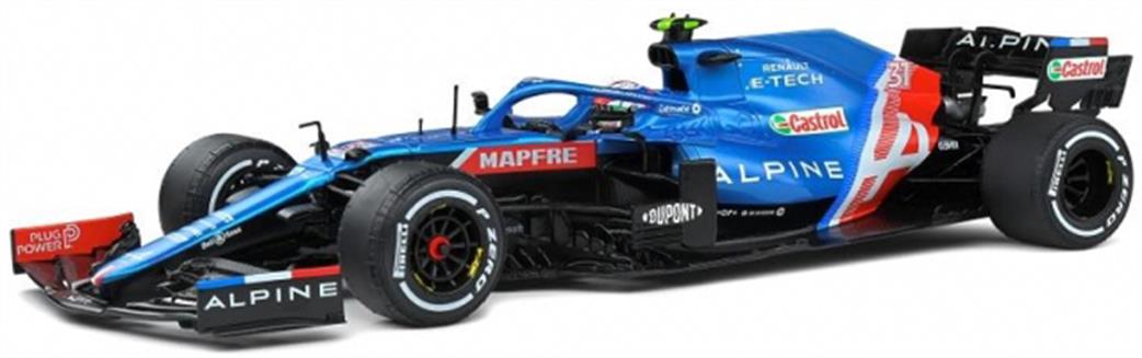 Solido 1/18 S1808102 Alpine F1 2021 A521 #31 Ocon Diecast Car Model