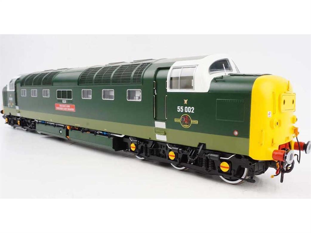 Heljan O Gauge 5524 BR Class 55 Deltic Locomotive BR Green 55002 King's Own Yorkshire Light Infantry Full Yellow End