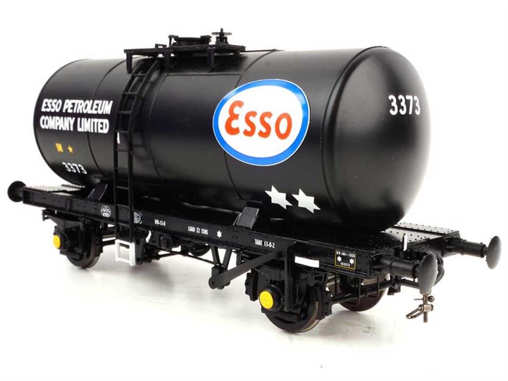 Heljan O Gauge 1012 35-tonne 4-Wheel Class B Oil Tank Wagon Esso Black Early Livery